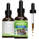 Lemmikloomade heaolu Detox Gold koertele - õrn detoksifitseerimine ja eliminatsiooni toetamine, immuunsüsteemi hooldus, nõges, õnnistatud ohakas, Burdock Root - veterinaararsti poolt formuleeritud taimsed täiendus 2 oz (59 ml)