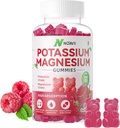 Kaalium Magneesium Gummies, New Formula Calm Magneesium Glycinate Gummies, närimiskummi Toidulisandid Jalakrampide & Lihased, Vaarika Maitse 90 Count
