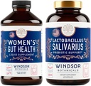 WINDSOR BOTANICALS Lactobacillus Salivarius probiootikum ja IBS Gut Health Supplements - Suuline ja soolestiku tugikomplekt