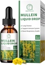 Mullein tilgad kopsudele, 16-in-1 Mullein Leaf ekstrakt kopsude puhastamiseks, hingamisteedele, immuunsusele, kvertsetiini, vahukommi, musta köömne seemne, leedrimarja, Mullein Vedel, Non-GMO, 2 Fl Oz