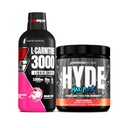 PROSUPPS L-karnitiin 3000 Stimulant Free Vedel Shots (Dragon Fruit) ja Hyde Max Pump Pre Workout meestele ja naistele (Fruit Punch)