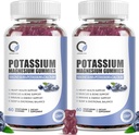 2 Pakend Kaalium Magneesium-kummid kaaliumkloriidiga 200 mg, magneesiumglütsinaat 320 mg pluss kaltsium, tsink, vitamiin - kaaliumilisandid jalgade krampidele, südamele, lihastele Tervis