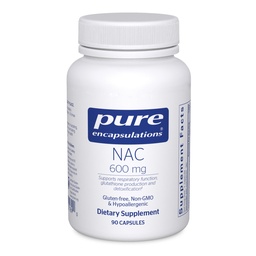 Puhtad kapslid NAC 600 mg - N-atsetüültsüsteiini NAC lisand kopsude tervise ja immuunsuse toetamiseks, maksatoetus ja antioksüdandid * - vabaformse N-atsetüül-L-tsüsteiiniga - 90 kapslit
