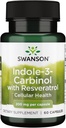 Swanson Indool-3-Karbinool Resveratrooliga - I3C lisand, mis edendab rakulist kaitset - looduslik täiendus, mis aitab säilitada tervislikku hormooni tasakaalu - (60 kapslit, 200 mg iga)