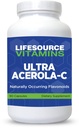 LifeSource Vitamiinid - Ultra Acerola-C - Acerola Berry Pulber 1500 mg - 90 kapslit - 500 mg C-vitamiini serveerimise kohta