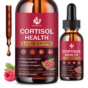 (2 Pack) Kortisooli vedelad tilgad naistele - tasakaalustatud kortisool, hormooni tasakaalu toetus, kortisooli lisandid magneesiumkompleksiga naistele, Rhodiola Rosea, Ashwagandha, suhkruvaba, 1 Fl Oz