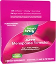 Nature's Way AM / PM Menopausi lisandid naistele, kuuma Flash Relief *, öine higistamine *, rahumeelne uni *, meeleolu kiiged *, hormoonivabad valemid musta Cohoshiga, Theanine, Valerian, 60 tabletti