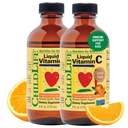 LAPSED ESSENTIALS Vedel C-vitamiin - puhas C-vitamiin Vedel lisand lastele, immuunsüsteemi tugi, looduslik oranž maitse, 4 Fl Oz (2. pakk)