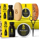 The Beard Club Beard Kit for Men - Grooming & Care Kit - Cedar & Sandalwood Oil, Sandalwood Balm, Boar Bristle Brush, Comb, Trimming käärid - Dad Gift Set
