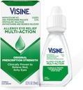 Visine Allergia Silma Relief Multi-Action Antihistamiin & Redness Reliever Silmatilgad koos feniramiin Maleate & Nafasoliin HCl, Allergia Silmatilga Ravi punane, sügelevad silmad, 0,5 fl. oz