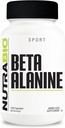 NutraBio beeta-alaniini lisand, 800mg - gluteenivaba eeltreeningu täiendus puhverpiimhappele, lihaste väsimusele ja valulikkusele, 120 kapslit