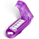 DUBSTAR Pill Cutter Splitter väikestele ja väikestele pillidele, mitu pillide lõikurit väikestele või suurtele pillidele, reguleeritav pillide jagunemine keskseadmega ja plaatide kaitse mitme tableti jaoks (purple)