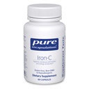 Puhas kapseldumine Raud-C - 15 mg - 175 mg C-vitamiin - punaste vereliblede toetus * - energia tootmine - väga biosaadav raudpill - gluteenivaba & vegan - 60 kapslit