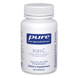 Puhas kapseldumine Raud-C - 15 mg - 175 mg C-vitamiin - punaste vereliblede toetus * - energia tootmine - väga biosaadav raudpill - gluteenivaba & vegan - 60 kapslit