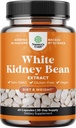 White Kidney Bean Extract Carb Blocker - Valge neeru Oad Täiendus Metabolism Boost & Ease Kalorid Starchy Food - Carb Control Supplements - 60 kapslit