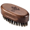 BFWood Small Travel Beard Brush - looduslikud metssiga harjased musta pähkli puiduga