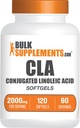 BulkSupplements.com CLA Softgels - konjugeeritud linoolhape, CLA toidulisandid - gluteenivaba, 2 softgels per Serving (2000mg), 120 loend (pakk 1)
