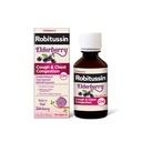 Robitussin Elderberry Cough + Rindkere ummistus DM Laste köha meditsiin, rindkere ummistuste leevendamine ja köha siirup - 4 Fl Oz