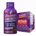 Vitamiinienergia Mood + Extra Tugevus Energia Shot Tropical Berry 48 Pack, 260mg looduslik kofeiin, B-vitamiinid, rodiola, kummel, meeleolu ja energia toetus, null suhkur, Gluteenivaba, Vegan, 1.93 fl oz