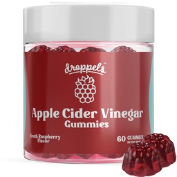 Droppels Õunasiider Äädikas Gummies 1000mg peedi juur ja granaatõuna | Mitte-GMO, Vegan-sõbralik, Gluteenivaba | Toetab seedimist, ainevahetust, energia ja immuuntervise | Vaarikamaitse