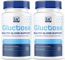 (2 Pack) Gluktoos Advanced Blood Support, Gluctose, Gluctose - Advanced Blood Support Supplement, Gluctose Supplement Support Capsules - Kõik looduslikud valemid, 60 kapslit 2 kuud