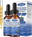 (2 Pack) Kaalium Magneesiumilisandi Vedel kaaliumi, magneesiumi, kaltsiumi, D3-vitamiini, tsink, täiskasvanutele ja lastele, suhkruvaba