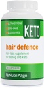 Nutri-Align Hair Defence Biotin Complex Keto ja paastumine | 90 kapslit | Kõrge tugevusega juuste kasvu biotiin - 2500 mg biotiini kapsli kohta | A-vitamiin, foolhape ja kaltsium
