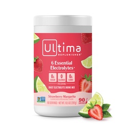 Ultima Replenisher Daily Electrolyte Powder Drink Mix – Sugar Free – Maasikas Margarita, 90 Servings – Hüdratsioonipulber 6 võtmega elektrolüütide ja jäljemineraalidega – Keto Sõbralik, Non-GMO
