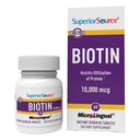 Superior Allikas Biotiin 10 000 mcg - igapäevane toidulisand toetab juuste tervist ja kasvu - looduslik biotiini lisand aitab terveid küüneid ja nahka - 60 keelealust lahustavat tabletti