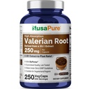 NusaPure Valerian Juur 20: 1 Ekstrakt, 250 mg, mis vastab 5000 mg Veggie Caps'ile, 250 Count, Vegan, Non-GMO, Bioperine