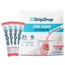 DripDrop Sugar Free Hydration Packets - Zero arbuus - Single Serve Electrolytes Powder Drink Mix - Non-GMO, Gluteenivaba, Vegan - 32 Sticks