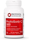Protokoll Protosorb C 500 - Väga imenduv C-vitamiin - Immuunsüsteemi ja luude tervise täiendamiseks * - Alfa-Lipohappega - puhverdatud, mitte-Atsiidne C-vitamiin - 100 Veg Caps