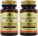 SOLGAR Vitamiin B6 25 mg, 100 tabletti, 100 arvu (24 pakendis)