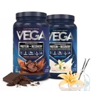 Vega Sport Premium Protein Powder Bundle, Chocolate + Vanilla, Taimne Valgu Pulber Post Treening - Sertifitseeritud Vegan, Taimetoitlane, Keto-sõbralik, Gluteenivaba, Piimavaba, BCAA Aminohapped
