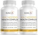 4-in-1 naiste hormonaalse tasakaalu lisand | Rosehip, pueraria ja õhtune primaarsus soja isoflavoonidega | menstruaaltsükkel, menopaus, energiatase ja tervislik nahk Toetus 120 vegankapslit