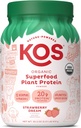 KOS Limited Edition Plant Protein Powder, Strawberry Dream - Orgaaniline herneproteiin Blend, Vegan Superfood Rich vitamiinide ja mineraalide naistele ja meestele - valmistatud ilma piima, soja, gluteeni - 24 Servings