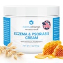 Ekseem ja psoriaasi kreem kuivale ja sügelevale nahale - seborrheiline dermatiit näokreem - rahustav ja hüdrateeriv - Manuka Honey & Shea Butter - Psoriaas Relief täiskasvanutele ja lastele (4oz)