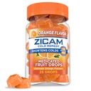 Zicam Cold Remedy Tsink Ravitud puuviljatilgad, Ultimate Orange, 25 Count (Pack of 1)