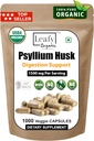 Psyllium Husk 1500mg Serving, 1000 kapslit - topelttugevus - Premium Psyllium Fiber Supplement - Suurepärane seedimine ja korrapärasus - 100% looduslik lahustuv kiud