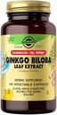 Solgar Ginkgo Biloba Leaf Extract - 180 köögiviljakapslid - Standardiseeritud täis potentsi (SFP) - Non-GMO, Vegan, Gluteenivaba, Piimavaba, Kosher, Halal - 180 Servings