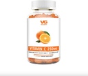 VITA GLOBE vitamiin C 250mg Kummi vitamiinid - Immuunsüsteemi tugevdaja, mitte-GMO, vegan ja looduslik apelsini maitse, 60 loend (pakk 1)