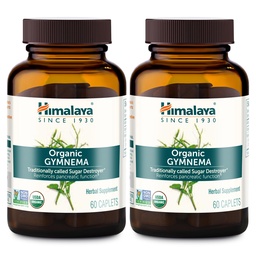 Himalaya Organic Gymnema Sylvestre - Herbal Glucose Metabolism Support - USDA Organic, Non-GMO, Vegan, Gluteenivaba, 700 mg, 60 Caplets (Pack of 2)