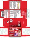 Tylenol Laste valu + palavik Näritavad tabletid Viinamarjamaitse - 24 ct, pakend 4