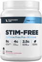 Läbipaistev Labs Stim-Free Pre-Workout - Kofeiin & Stim Free Pre Workout Pulber meestele ja naistele beeta-alaniin Pulber, tsitrulliinmalaat & elevATP - 30 Servings, maasikas Lemonade