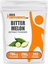 BulkSupplements.com Bitter Melon Extract Powder - Bitter Melon Supplement, Bitter Gourd Extract - Taimne täiendus, Gluteenivaba, 750mg per Serving, 250g (8,8 oz) (pakk 1)