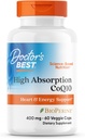 Doctor's BEST High Absorption CoQ10, Heart & Energy Support, USP Verified, Naturally Fermented CoQ10, Non-GMO, Gluten Free, Soy Free, Vegan 60 Veggie Caps