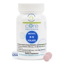 Core Med Science Methyl B12 Folate Supplement for Women & Men - 5-MTHF Pills Support Mood, Kognitiivne, & Heart Health - Methylfolate Vitamiin B9 Homotsüsteiini Tase ja Methylation Cycle (60 Count)