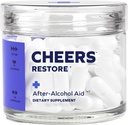 Cheers Restore | Täiendus koos DHM + L-Cysteine | Tunne parem pärast joomist ja toetada oma maksa | 6 annust | Dihüdromüüritsetiin, tsüsteiin, piimaohakas, okkaline pirn, B-vitamiinid, ingver