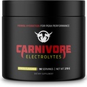 Premium Hüdratsiooni Pulber Karnivoori Dieet - Tasakaalustatud Elektrolüütide Tugi, Zero Carb, Keto Sõbralik - Optimal Energy & Recovery - 90 Servings (Natural Sidrun)