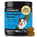 Lemmikloomade Ausus Naha Tervis Lõhe Juustud - Itch Relief koertele, Omega 3 Kalaõli Koertele, Looduslik Lõheõli Koerte Närid Tervislik nahk & Coat, Võib Vähendada Shedding, Koera Kalaõli Toidulisandid - 90 Ct
